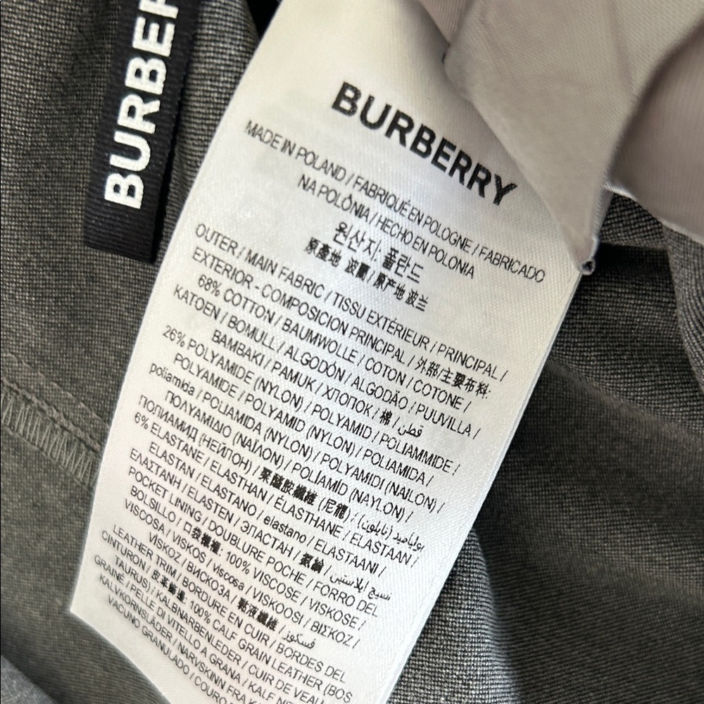 Burberry Gray Tailored Stretch Waistband Pants Equestrian ridingpants US 2 - Picture 6 of 16